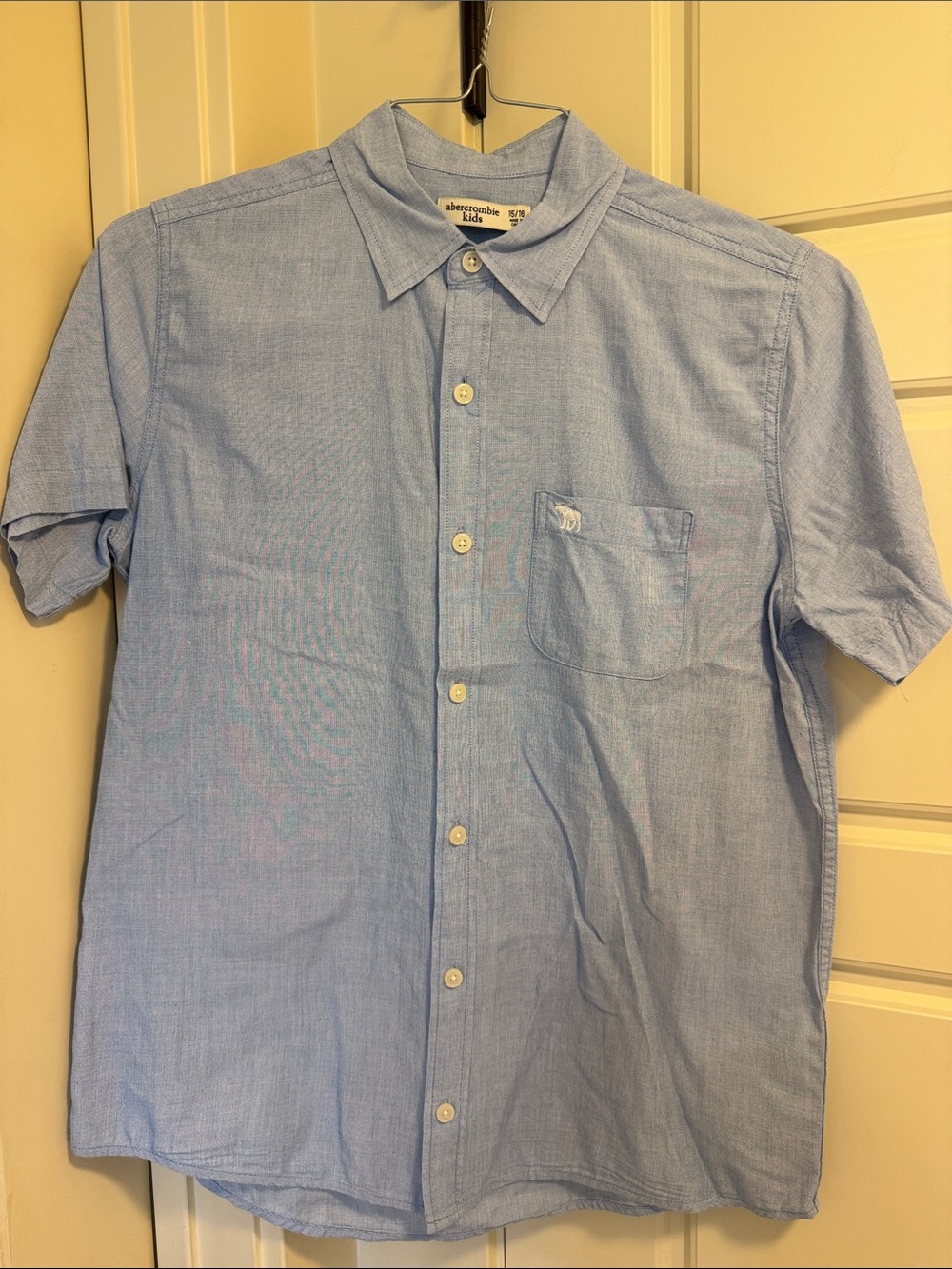 Abercrombie & Fitch Boys‎ Light Blue Short Sleeve Button-Down Shirt
